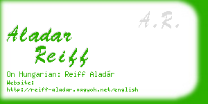 aladar reiff business card
